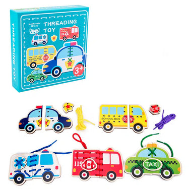 Ecotoys Lace & Learn | Creativo infilare - Carte da cucito in legno Montessori con animali!